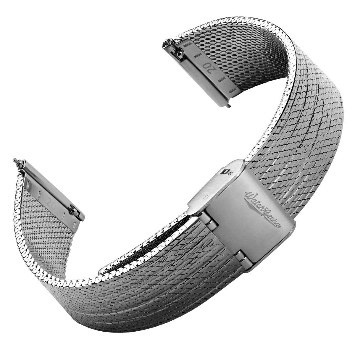 Fresco Classic Mesh Watch Strap - Polished