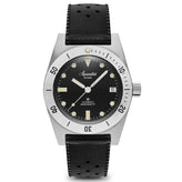 Aquastar Model 60 Black Dial on Tropic Strap