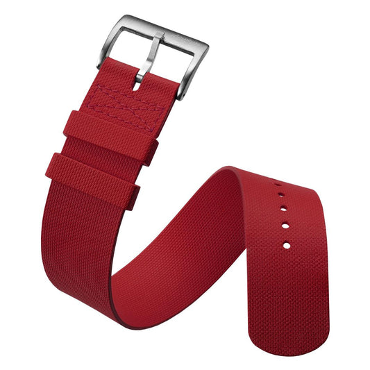 TidalPass British Military FKM Rubber Watch Strap - Red