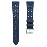Ashdown Togo Leather Racing Watch Strap - Blue