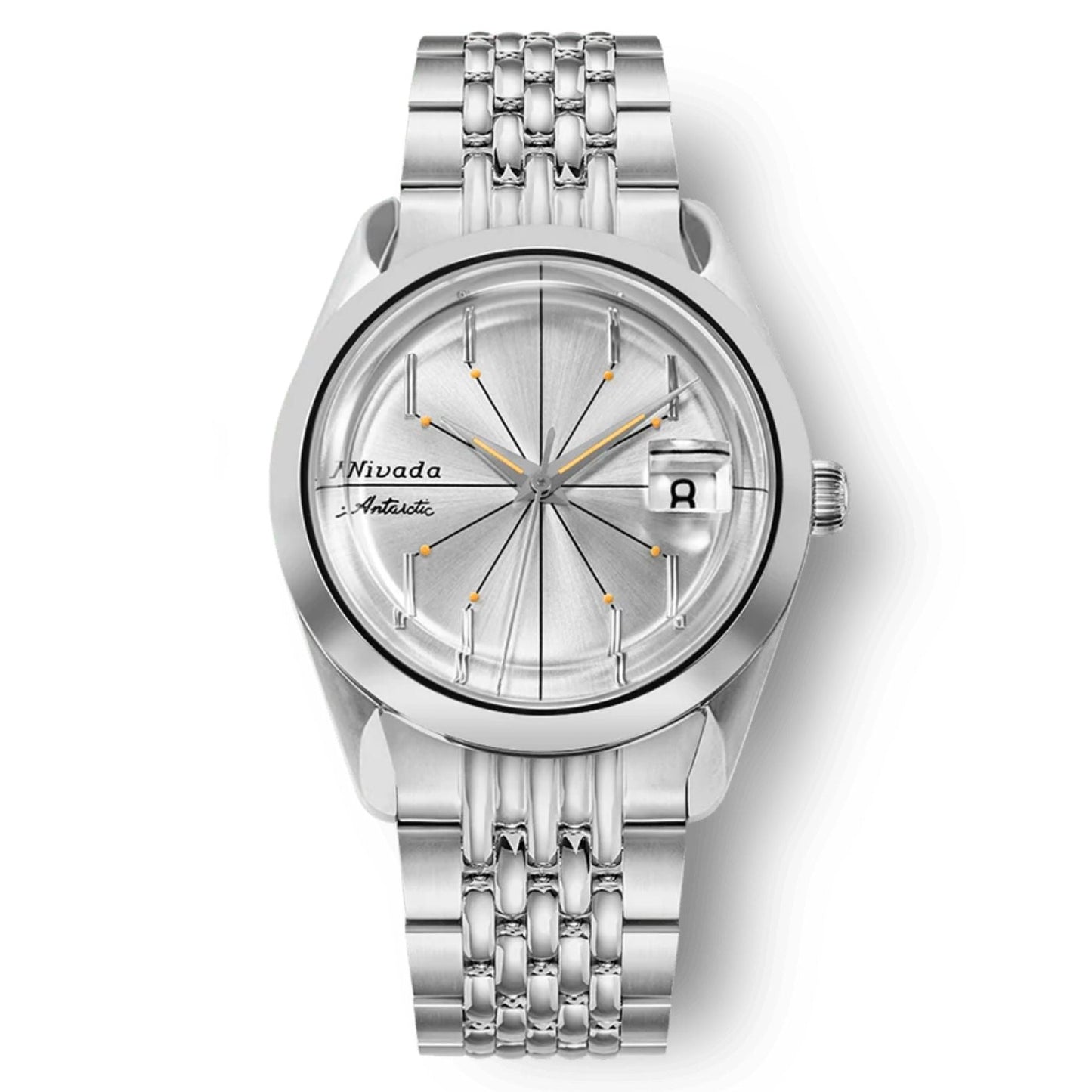 Nivada Grenchen Antarctic Spider Silver - 38mm - Beads of Rice