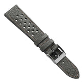 Ashdown Togo Leather Racing Watch Strap - Grey / Beige