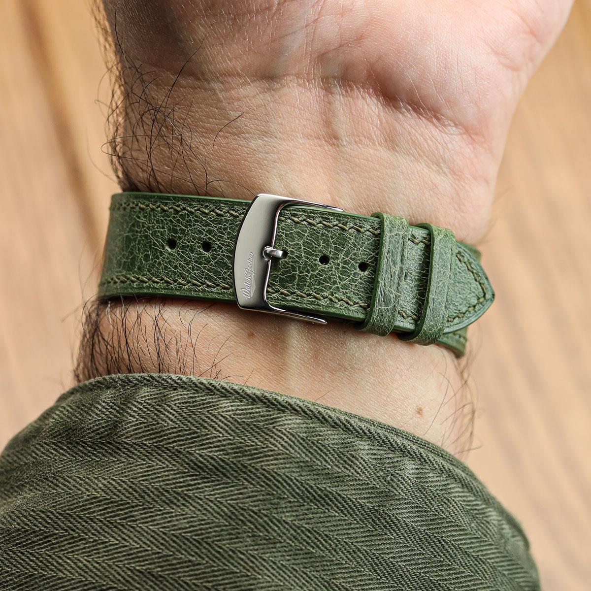 Ravello Tuscan Leather Watch Strap - Green