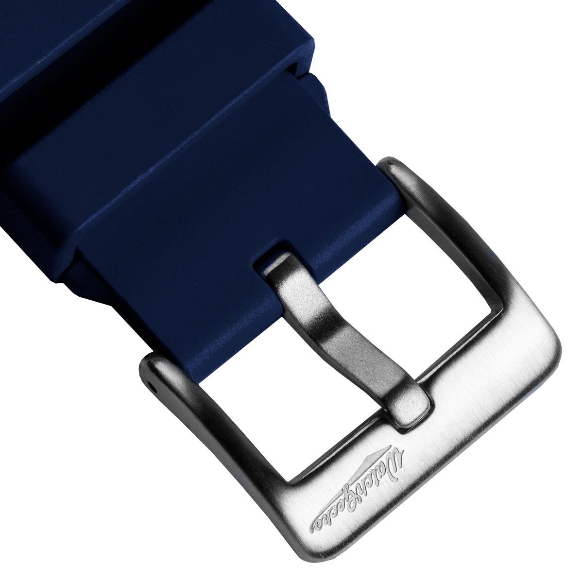 WatchGecko Sennen Quick-Release FKM Rubber Watch Strap - Blue