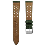 Ashdown Togo Leather Racing Watch Strap - Green