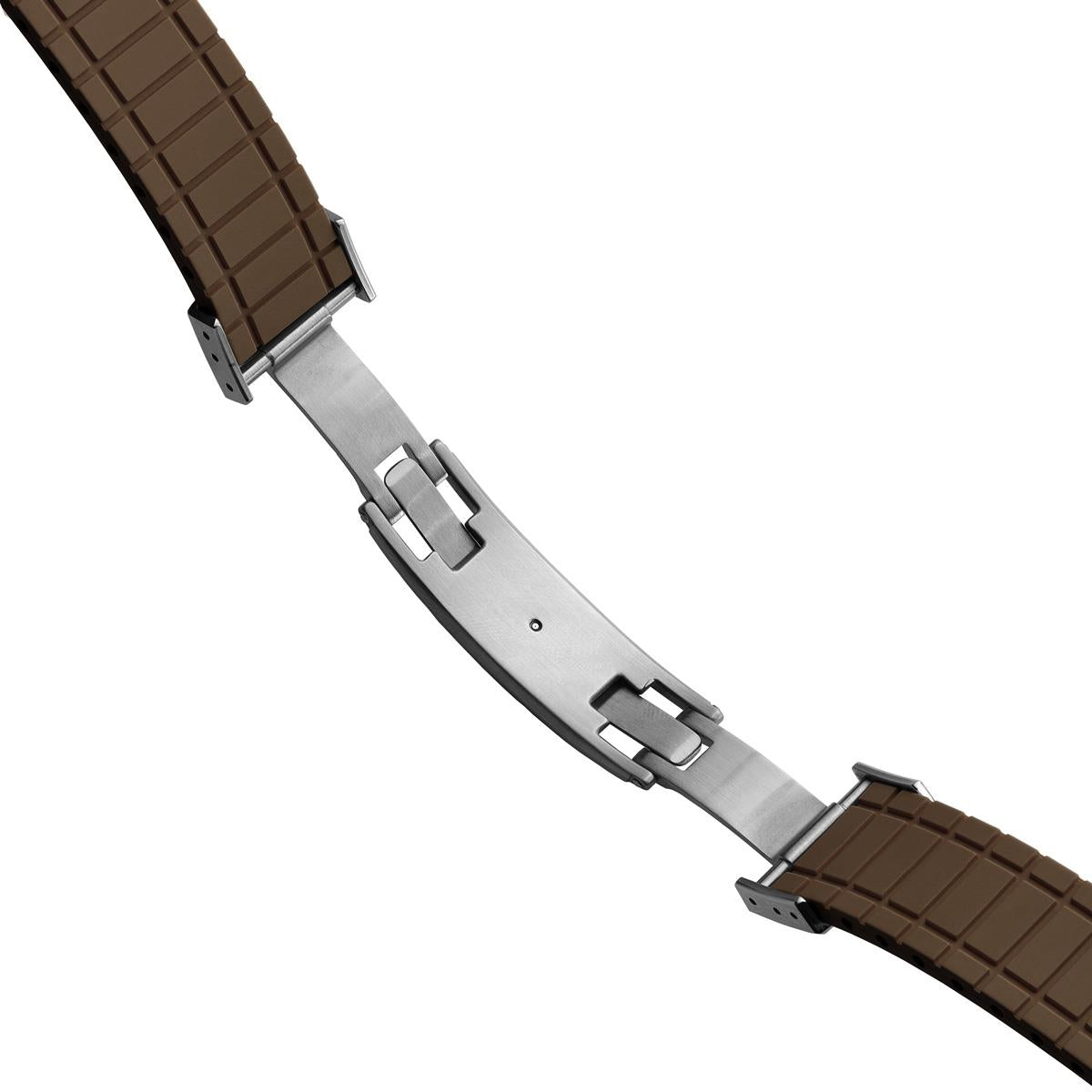 Mosaic CTS Rubber Watch Strap - Chocolate Brown