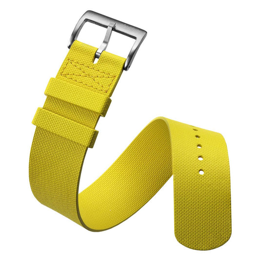 TidalPass British Military FKM Rubber Watch Strap - Yellow