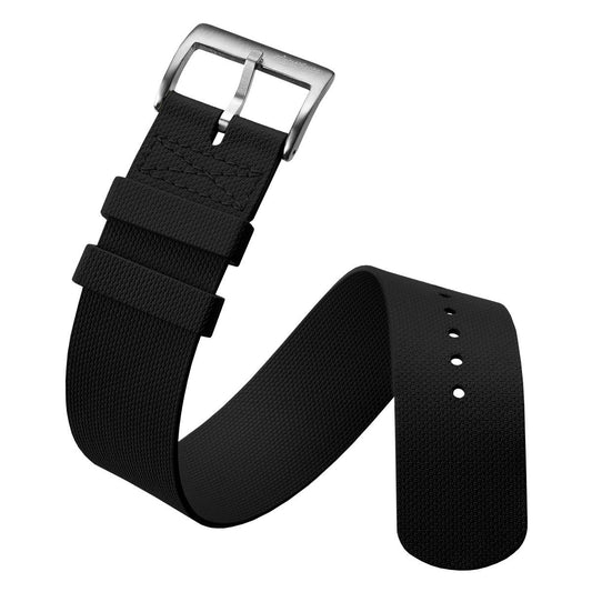 TidalPass British Military FKM Rubber Watch Strap - Black