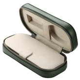 WatchGecko Dual Travel Watch Case - Green / Beige