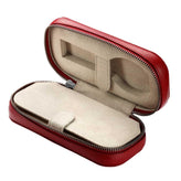 WatchGecko Dual Travel Watch Case - Red / Beige