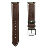 Lerano Tuscan Padded Leather Watch Strap - Green