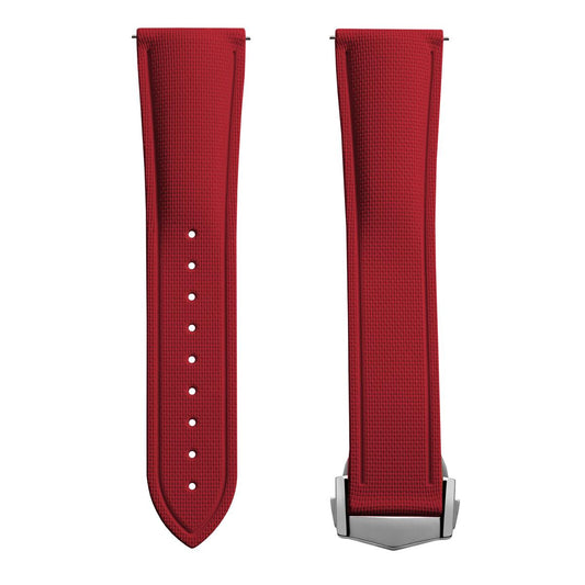 Endurance Rubber Deployant Watch Strap - Signal Red
