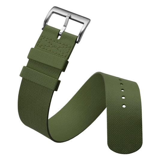 TidalPass British Military FKM Rubber Watch Strap - Green