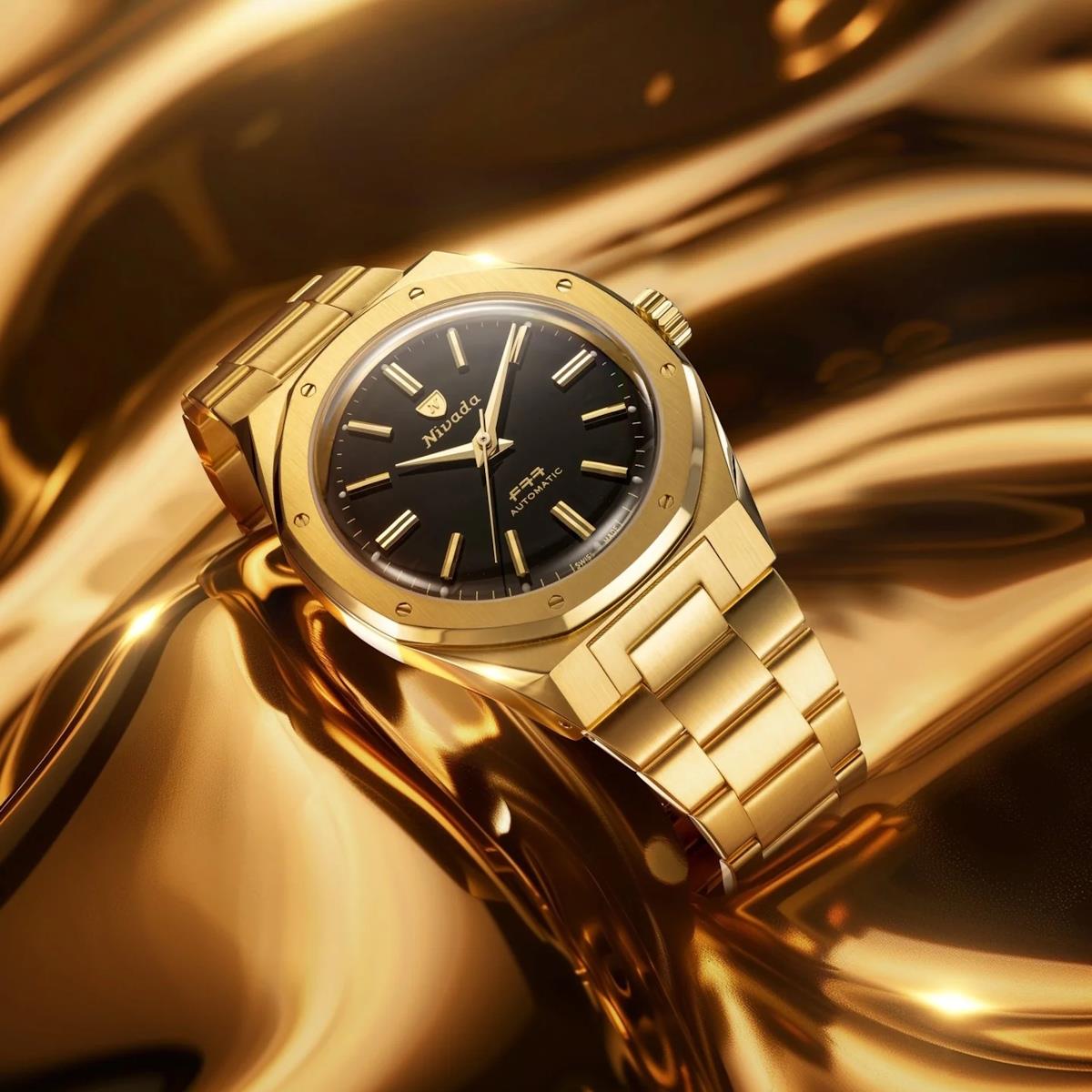 Nivada Grenchen F77 Gold MK2 - 38mm