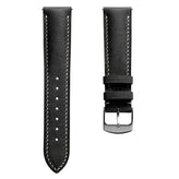 Lerano Tuscan Padded Leather Watch Strap - Black
