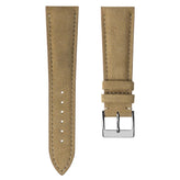 Laverton Padded Alcantara Handmade Watch Strap - Camel