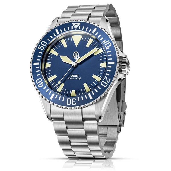 NTH Odin Blue no date 3 Link Bracelet WatchGecko