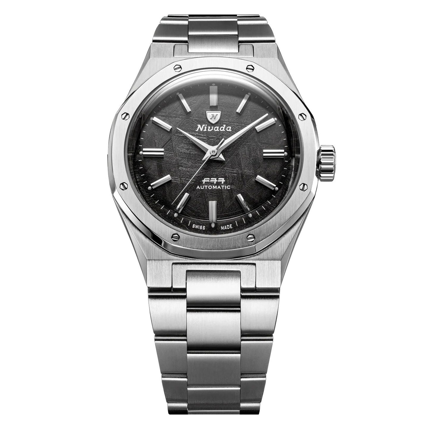 Nivada Grenchen F77 SST Meteorite MK2 - 38mm - Flat Links Bracelet