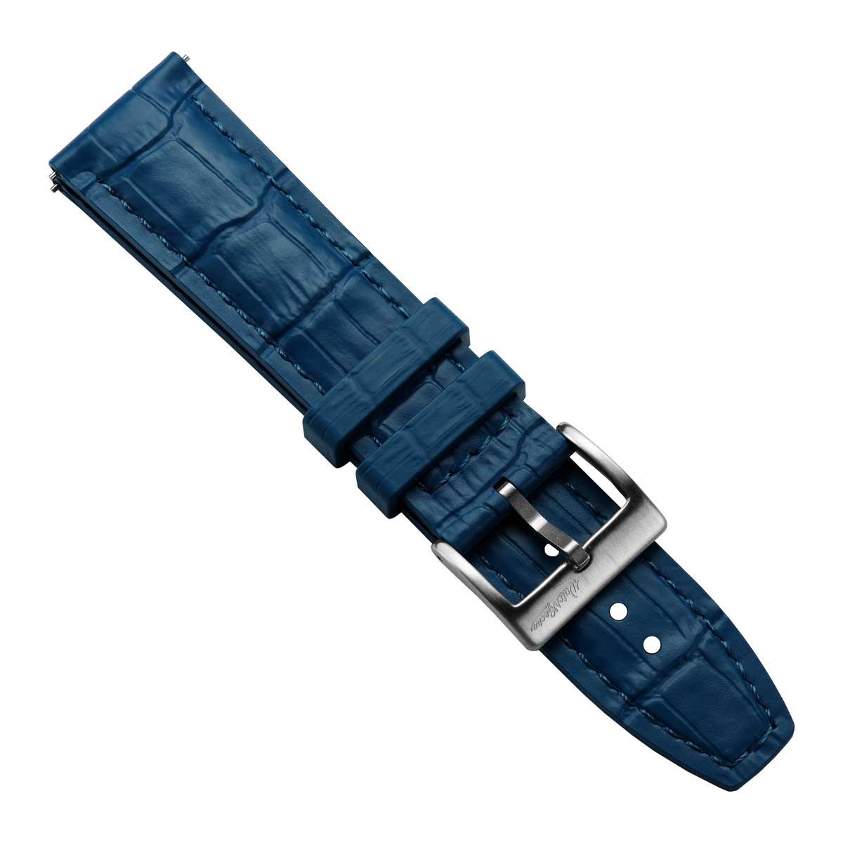 Everglade Alligator Pattern FKM Rubber Strap - Lagoon Blue