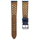 Ashdown Togo Leather Racing Watch Strap - Blue