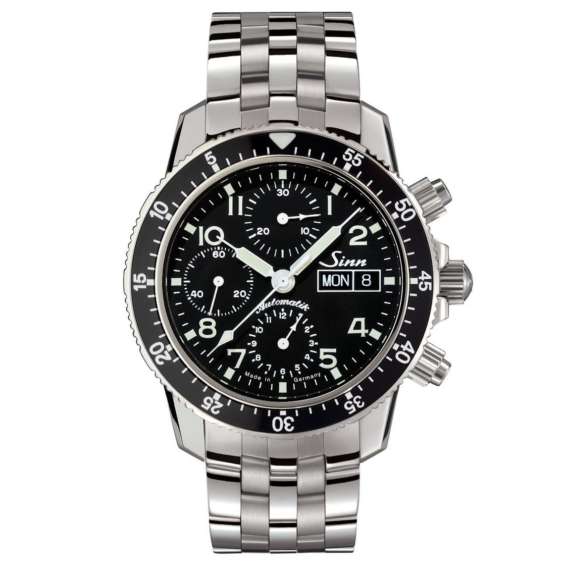 Sinn 103 St Sa - Chronograph - Black Dial - Fine Link Bracelet
