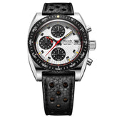 Nivada Grenchen Autochron Blue - Black Racing Strap