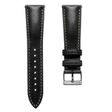 Classic Highley Genuine Leather Watch Strap - Black