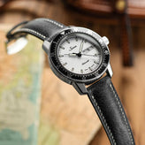 Lerano Tuscan Padded Leather Watch Strap - Black on Sinn 104