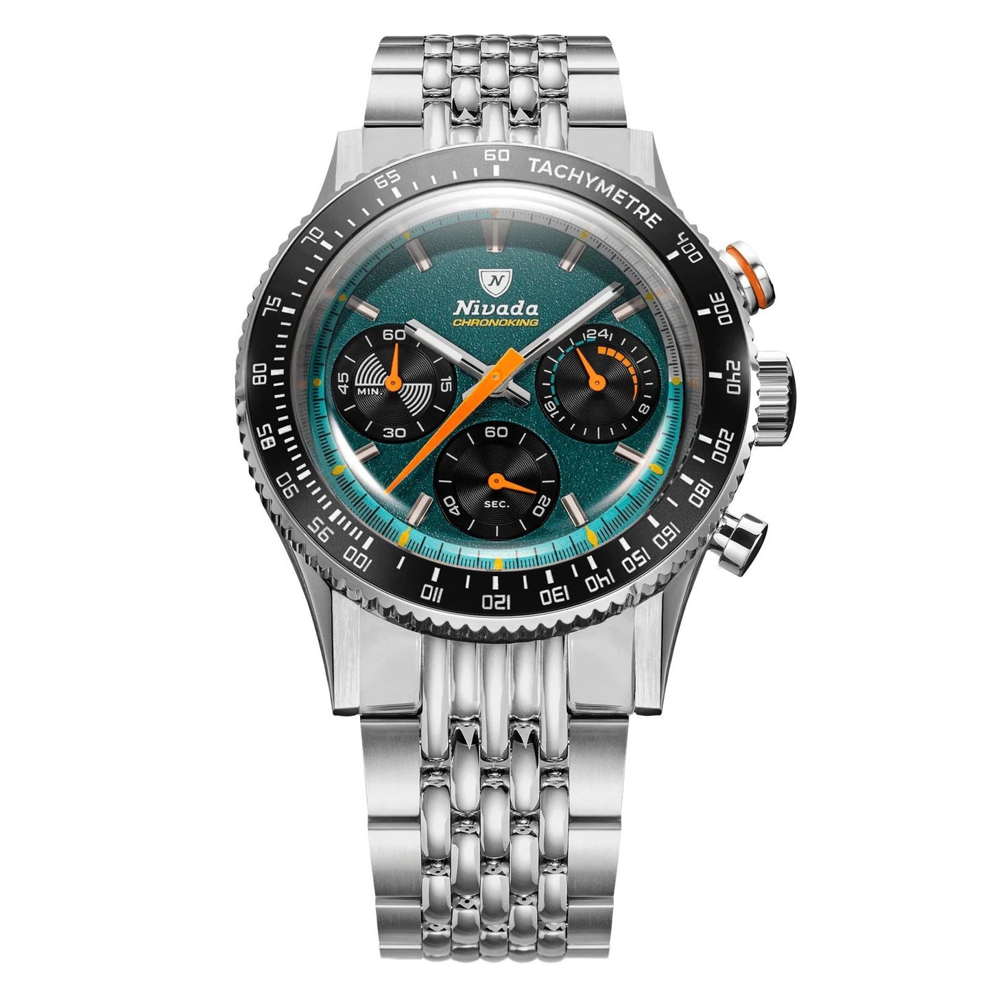 Nivada Grenchen Chronoking Mecaquartz Racing Green - 38mm - Beads of Rice