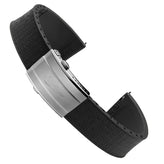 Mosaic CTS Rubber Watch Strap with Push Button Buckle - Jet Black