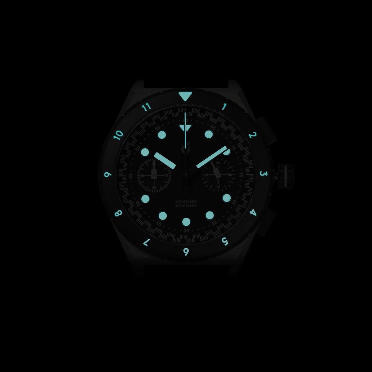 Boldr Venture Titanium Chronograph Watch Velo Nocturne