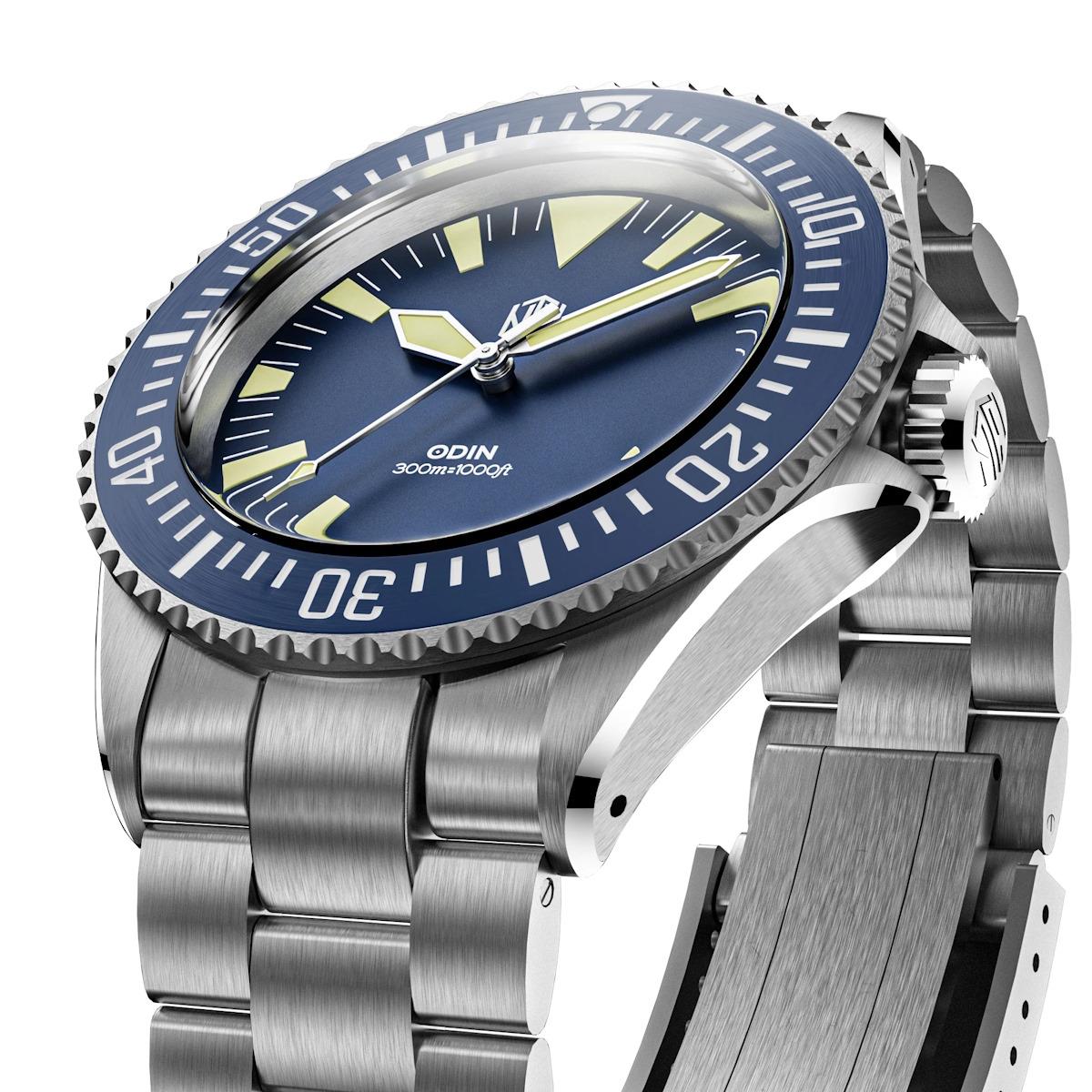 NTH Odin Blue with date on Link Bracelet LIKE NEW WatchGecko