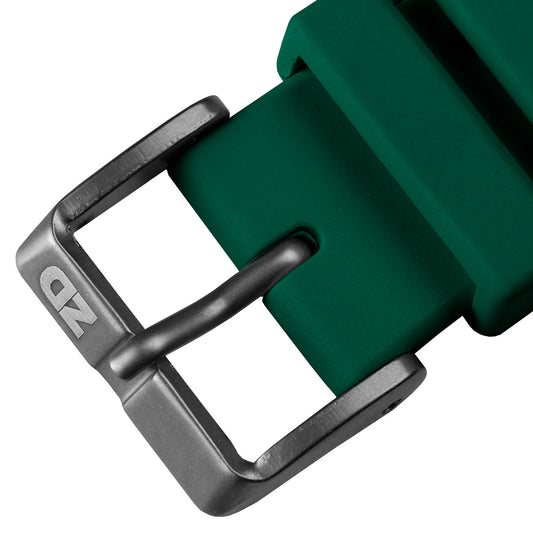 284 Italian Rubber Diver's Watch Strap - Emerald Green
