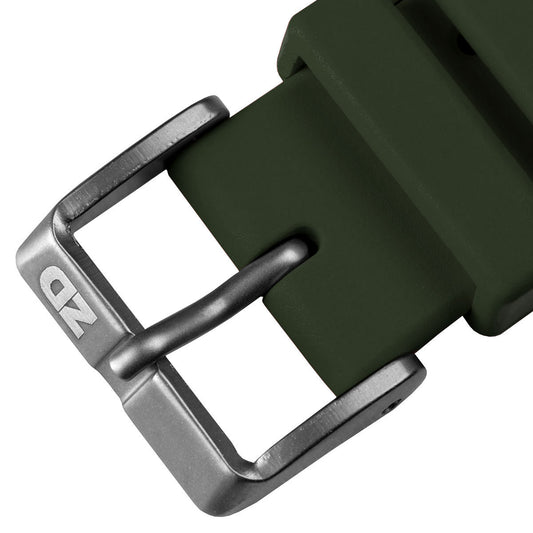 284 Italian Rubber Diver's Watch Strap - Army Green