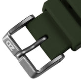 284 Italian Rubber Diver's Watch Strap - Army Green