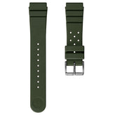 284 Italian Rubber Diver's Watch Strap - Army Green