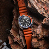 ZULUDIVER 285 Italian Rubber Diver's Watch Strap - Orange