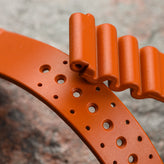 WatchGecko 285 Italian Rubber Diver's Watch Strap - Orange