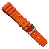 WatchGecko 285 Italian Rubber Diver's Watch Strap - Orange