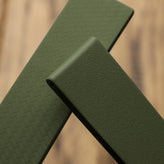 400 CTS Italian Rubber Divers Reversible Watch Strap - Military Green - Brushed / Polished