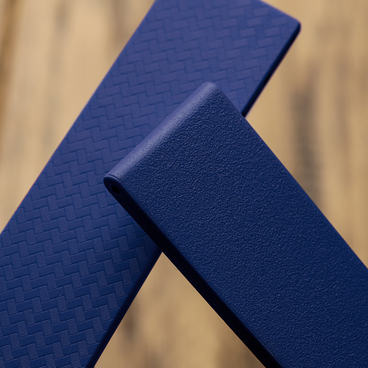 400 CTS Italian Rubber Divers Reversible Watch Strap - Royal Blue - Brushed / Polished