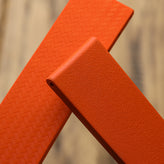 400 CTS Italian Rubber Divers Reversible Watch Strap - Orange - Brushed/Polished