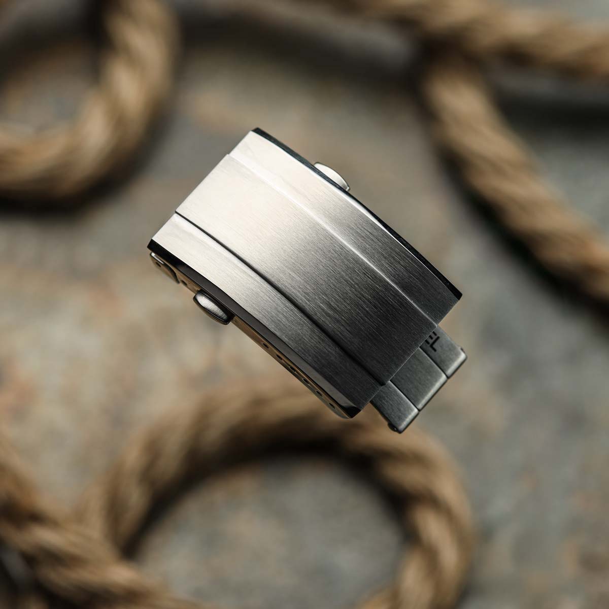 Push Button Divers Deployant Buckle - Unbranded Brushed / Polished