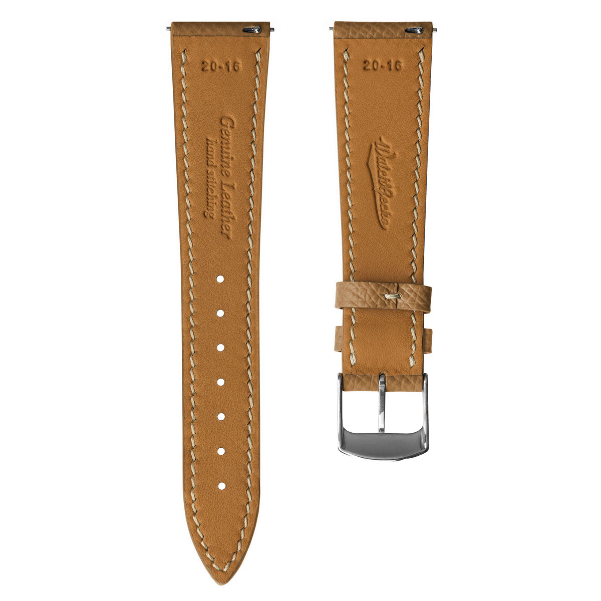 Hanley Epsom Alpine Leather Watch Strap - Light Brown