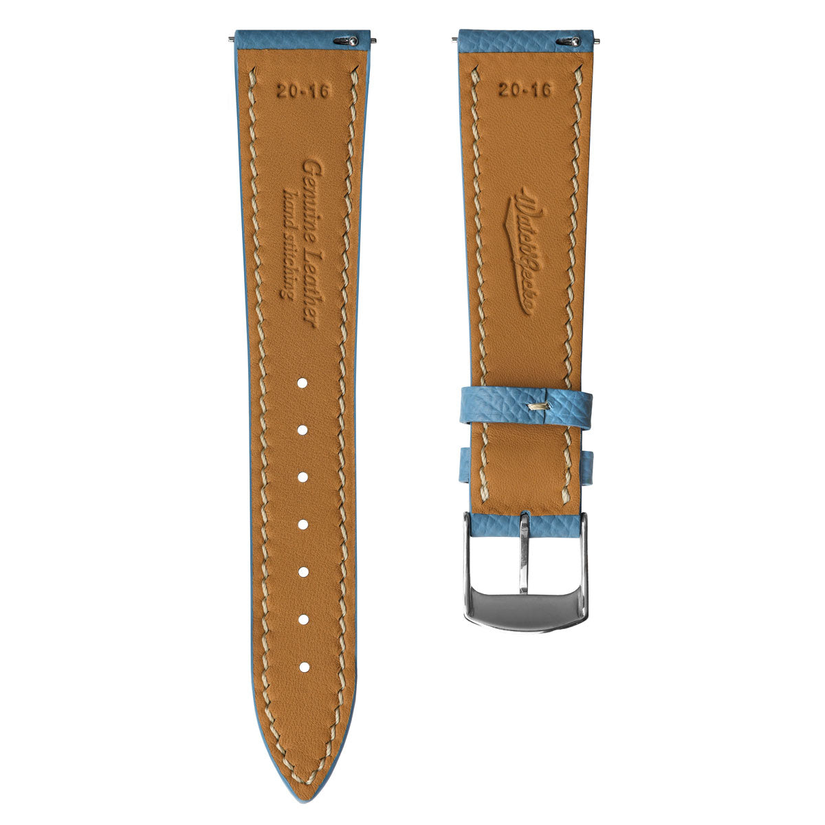 Hanley Epsom Alpine Leather Watch Strap - Light Blue