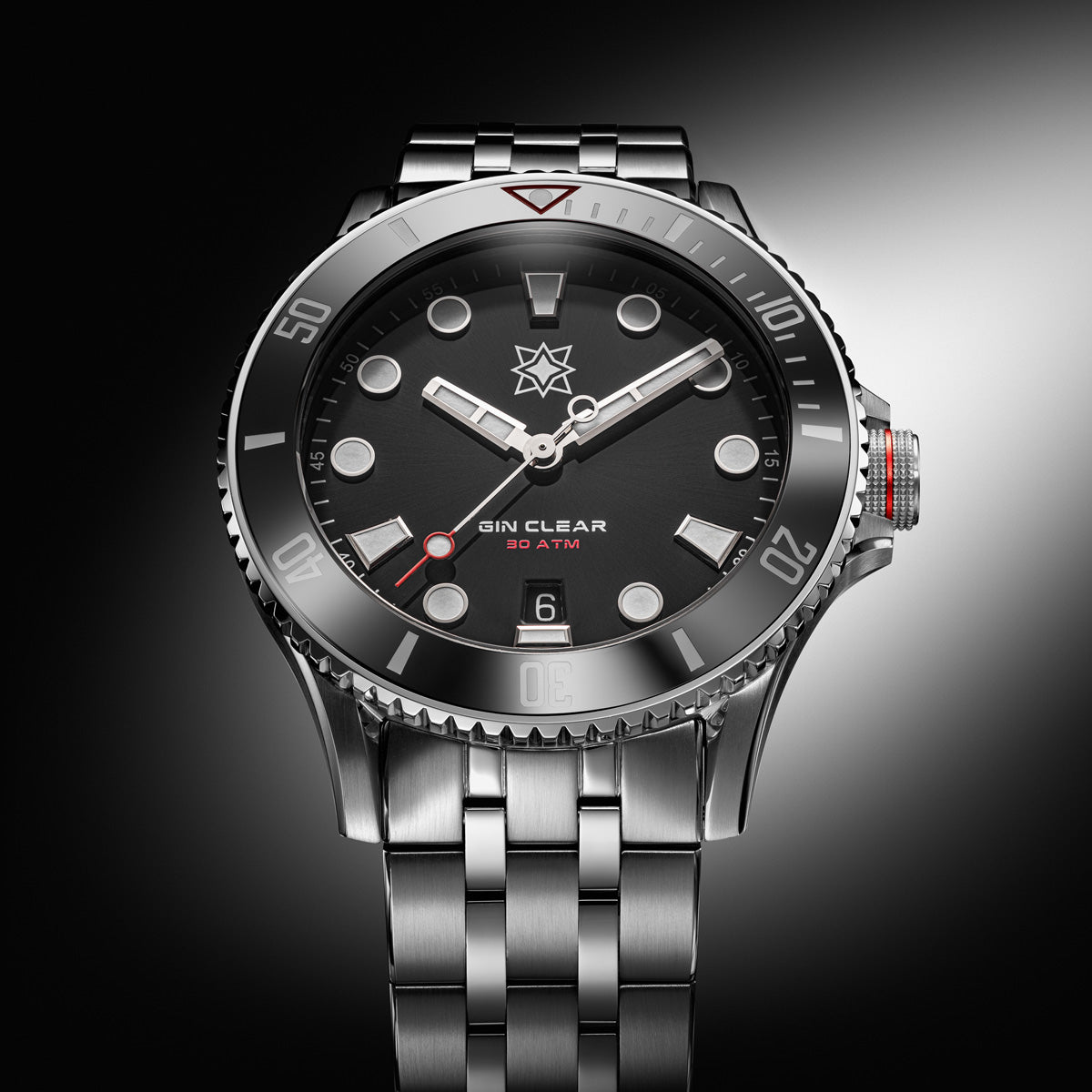 Second Hour Gin Clear Mk3 - Black Dial