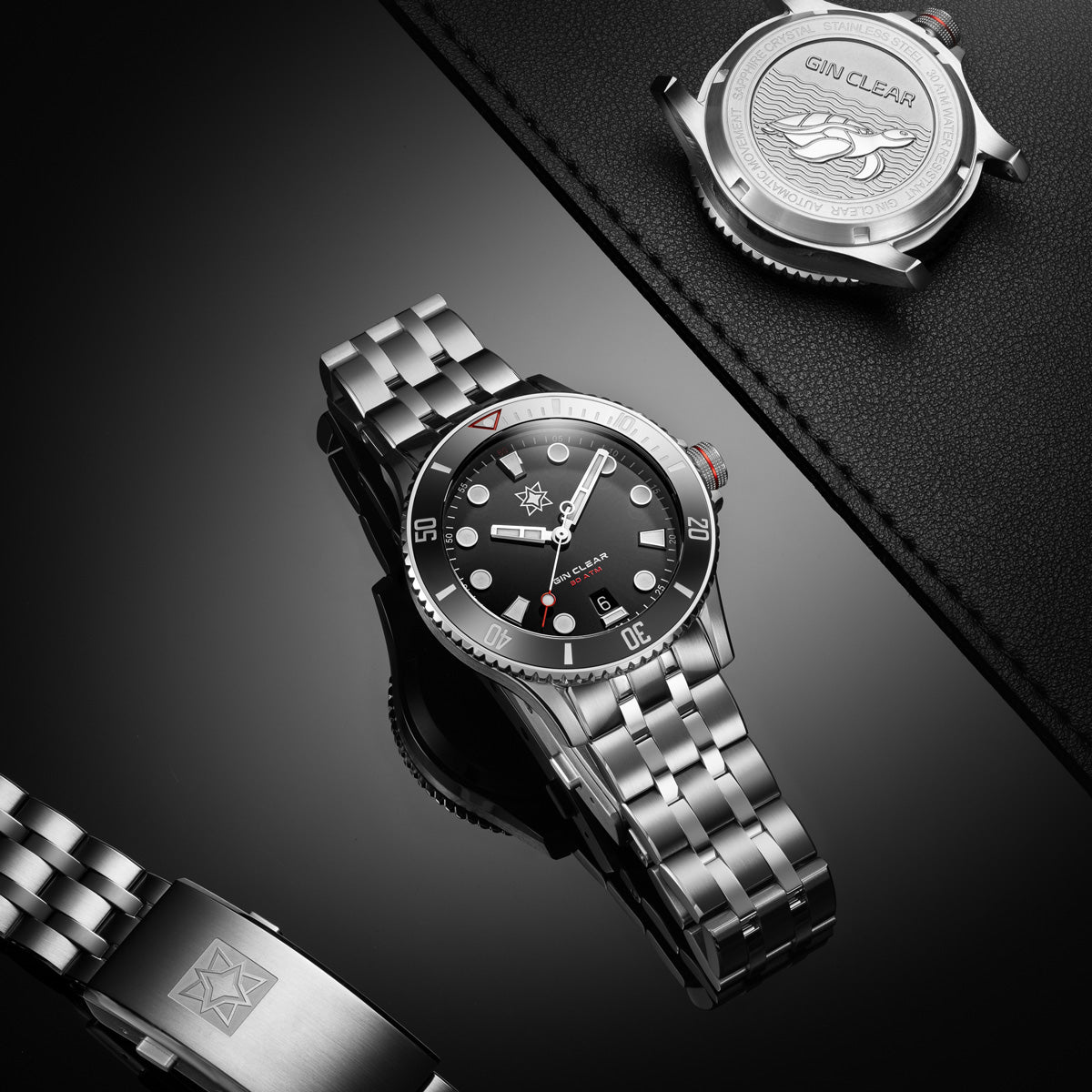 Second Hour Gin Clear Mk3 - Black Dial