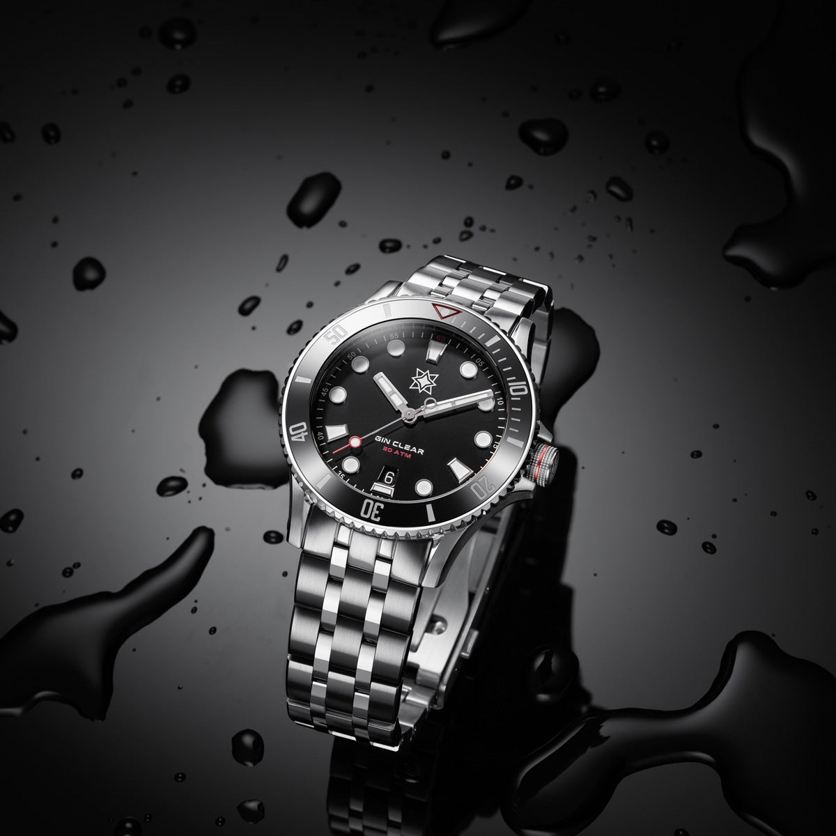 Second Hour Gin Clear Mk3 - Black Dial