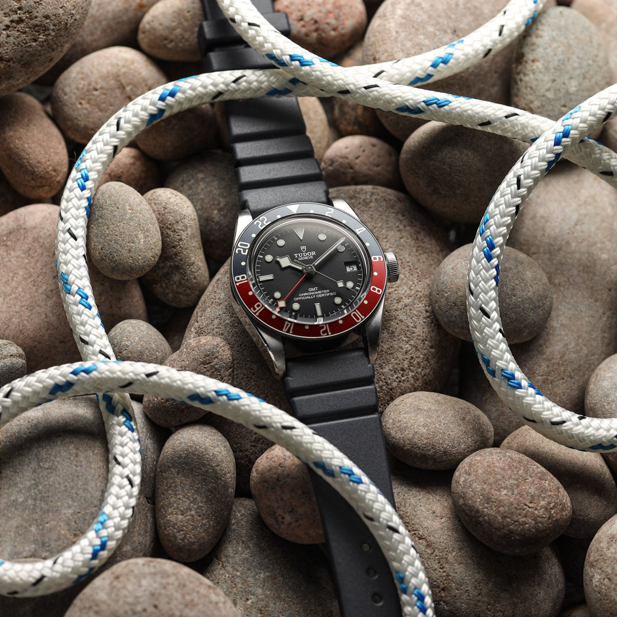 284 Italian Rubber Diver's Watch Strap - Blue