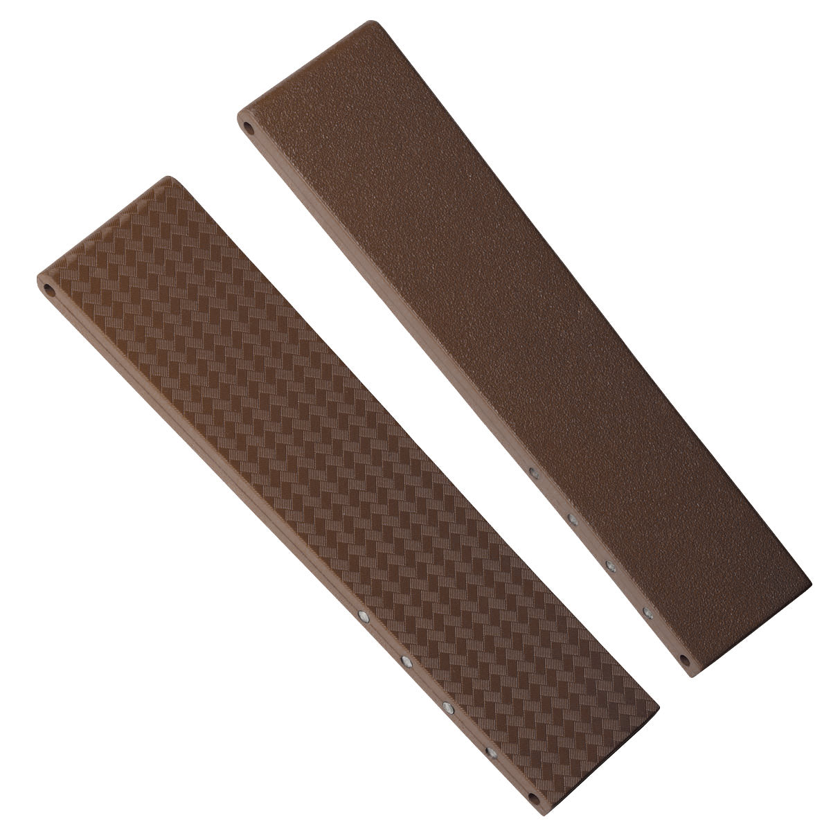 400 CTS Italian Rubber Divers Reversible Watch Strap - Brown - Brushed / Polished Buckle